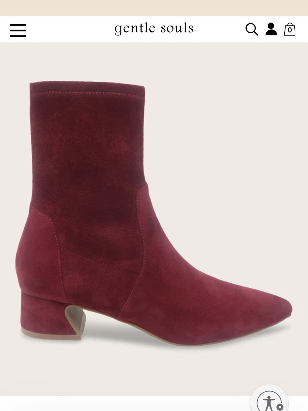 Gentle Souls Gallway Wine Suede Bootie